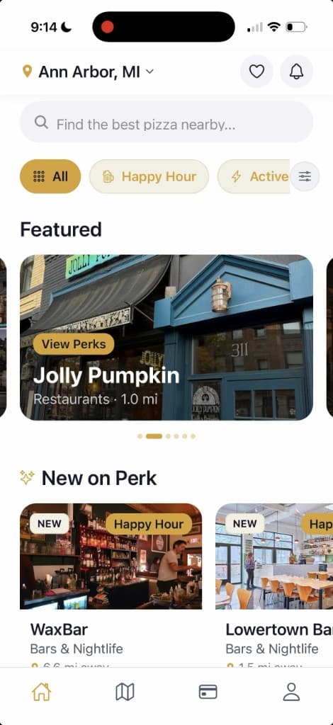 Perk App Screenshot